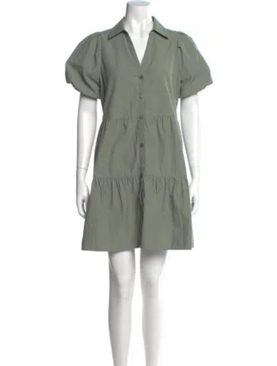 Pre-owned Brochu Walker Wool Mini Dress In Green