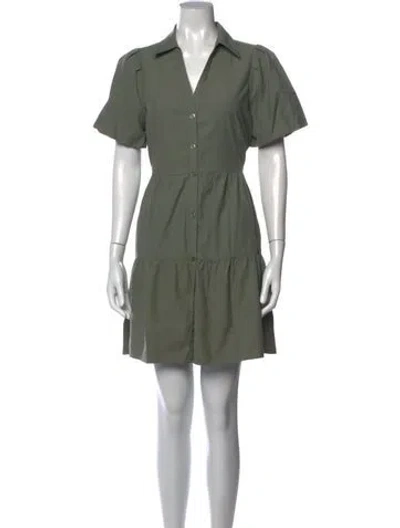 Pre-owned Brochu Walker Wool Mini Dress In Green