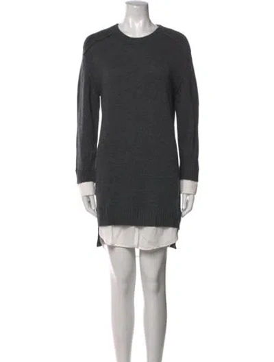 Pre-owned Brochu Walker Wool Mini Dress In Multi