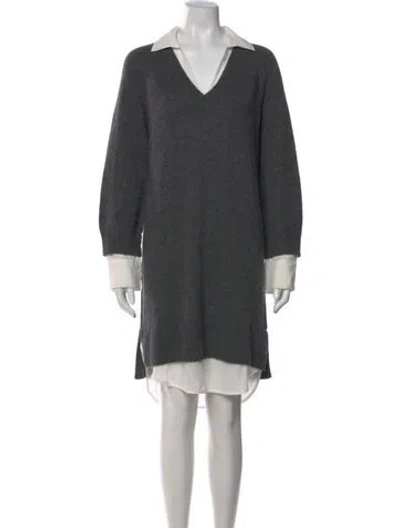 Pre-owned Brochu Walker Wool Mini Dress In Multi