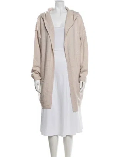 Pre-owned Brochu Walker Wool Open Front Sweater In Neutrals