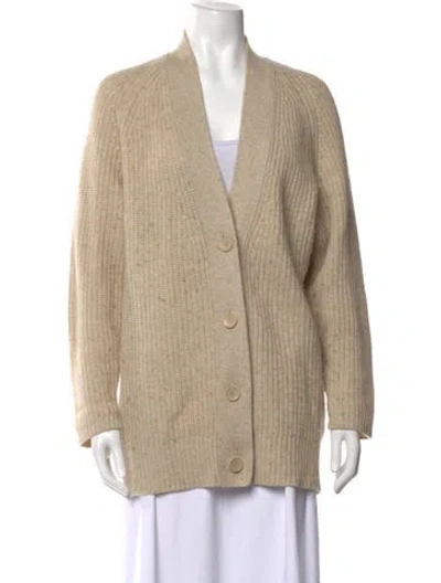 Pre-owned Brochu Walker Wool Open Front Sweater In Neutrals