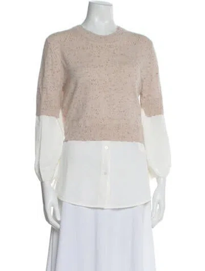 Pre-owned Brochu Walker Wool Patterned Sweater In Neutral