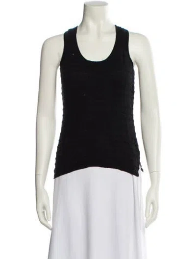 Pre-owned Brochu Walker Wool Scoop Neck Sweater In Black