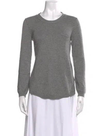 Pre-owned Brochu Walker Wool Scoop Neck Sweater In Gray