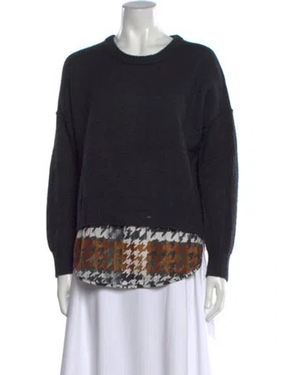 Pre-owned Brochu Walker Wool Striped Sweater In Gray