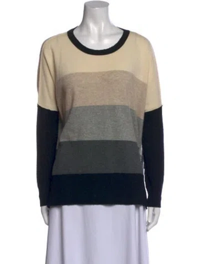 Pre-owned Brochu Walker Wool Striped Sweater In Neutral