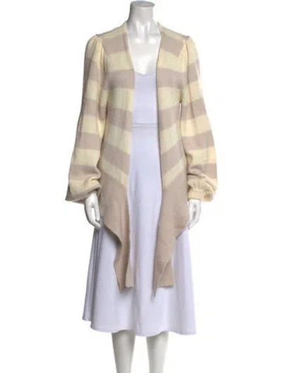 Pre-owned Brochu Walker Wool Striped Sweater In Purple
