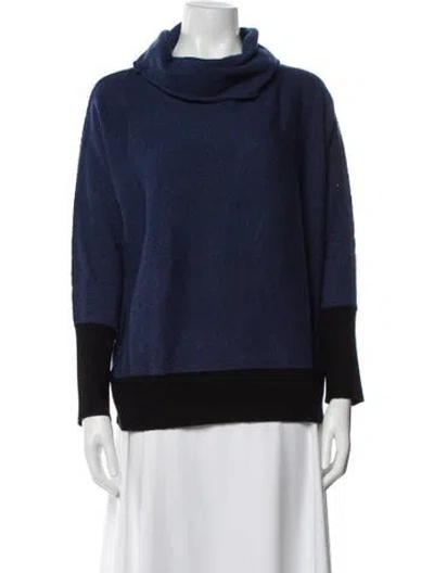 Pre-owned Brochu Walker Wool Turtleneck Sweater In Blue