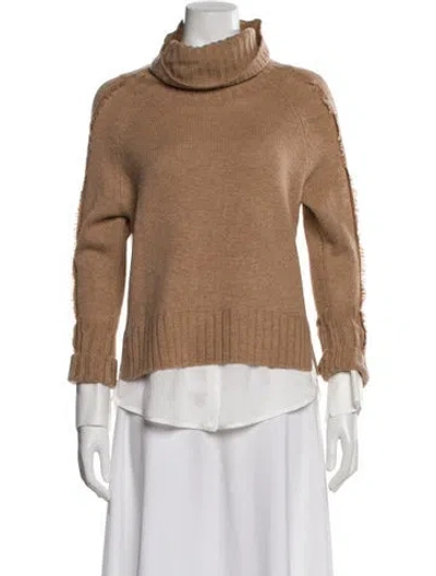 Pre-owned Brochu Walker Wool Turtleneck Sweater In Brown