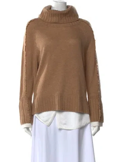 Pre-owned Brochu Walker Wool Turtleneck Sweater In Brown