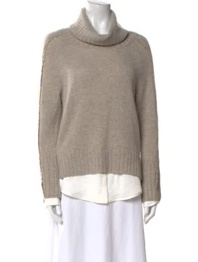 Pre-owned Brochu Walker Wool Turtleneck Sweater In Neutral