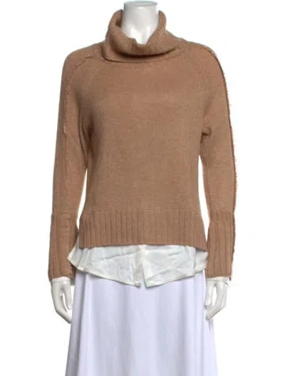 Pre-owned Brochu Walker Wool Turtleneck Sweater In Neutrals