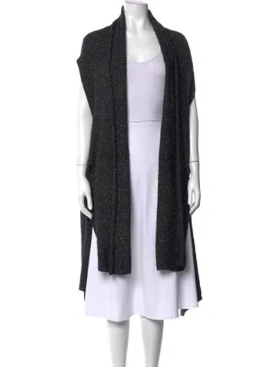 Pre-owned Brochu Walker Wool V-neck Sweater In Black