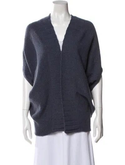 Pre-owned Brochu Walker Wool V-neck Sweater In Blue