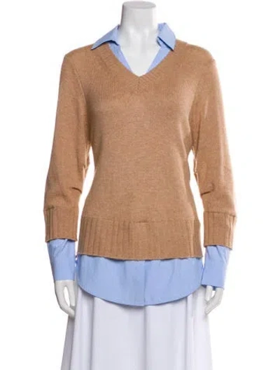 Pre-owned Brochu Walker Wool V-neck Sweater In Multi