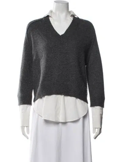 Pre-owned Brochu Walker Wool V-neck Sweater In Multicolor