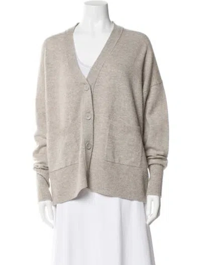 Pre-owned Brochu Walker Wool V-neck Sweater In Neutral