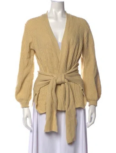 Pre-owned Brochu Walker Wool V-neck Sweater In Neutrals