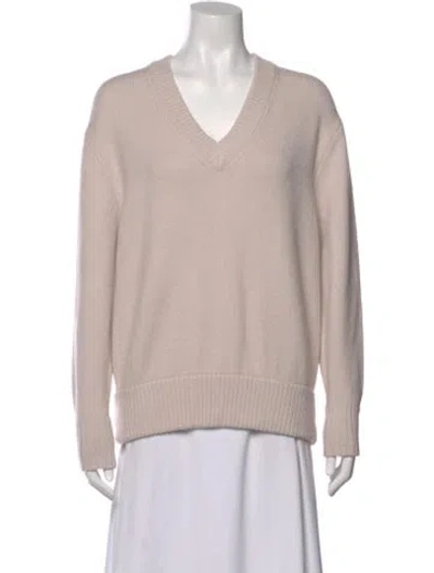 Pre-owned Brochu Walker Wool V-neck Sweater In Pink