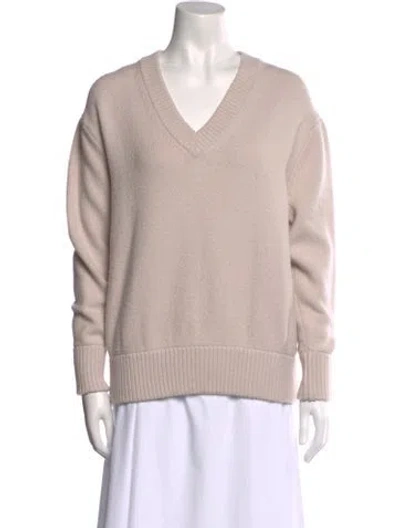 Pre-owned Brochu Walker Wool V-neck Sweater In Pink