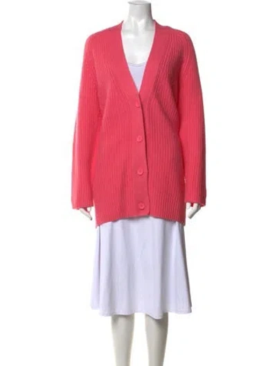 Pre-owned Brochu Walker Wool V-neck Sweater In Pink