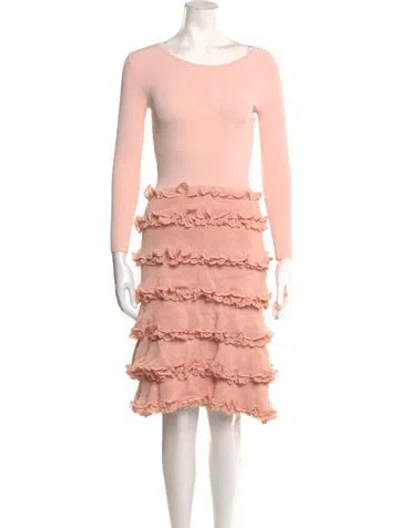 Pre-owned Brock Collection Bateau Neckline Knee-length Dress In Pink
