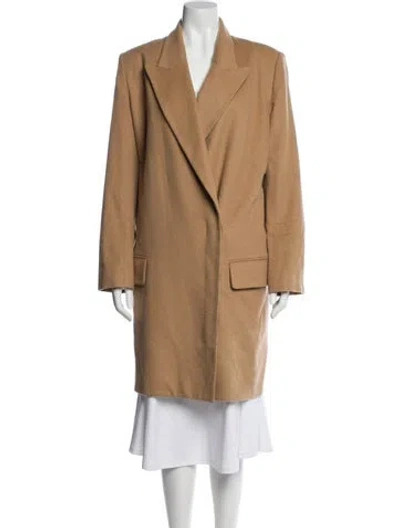 Pre-owned Brock Collection Camel Hair Peacoat In Neutral