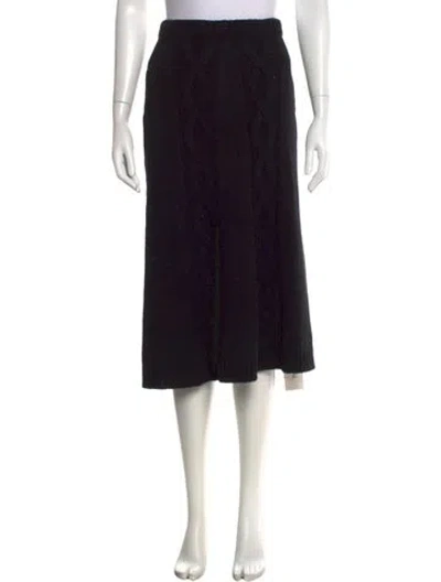 Pre-owned Brock Collection Cashmere Midi Length Skirt In Black