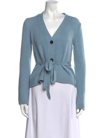 Pre-owned Brock Collection Cashmere V-neck Sweater In Blue