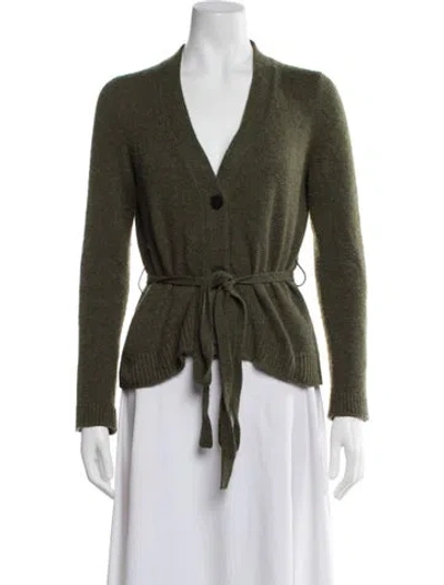 Pre-owned Brock Collection Cashmere V-neck Sweater In Green