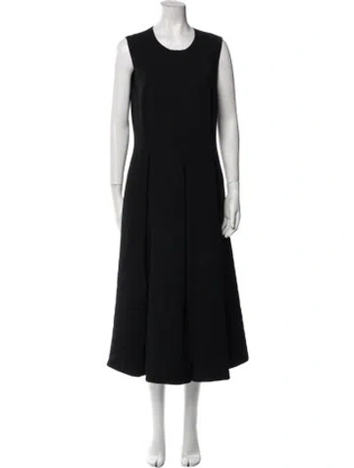 Pre-owned Brock Collection Crew Neck Long Dress W/ Tags In Black