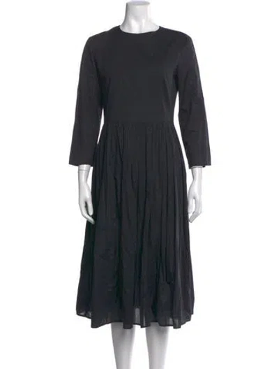 Pre-owned Brock Collection Crew Neck Midi Length Dress In Grey