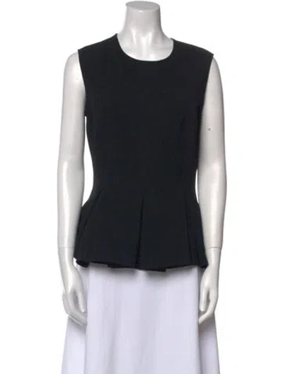 Pre-owned Brock Collection Crew Neck Sleeveless Top In Black