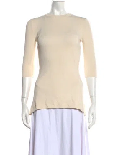 Pre-owned Brock Collection Crew Neck Sweater In White