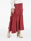 Brock Collection Drawstrings Maxi Skirt In Red