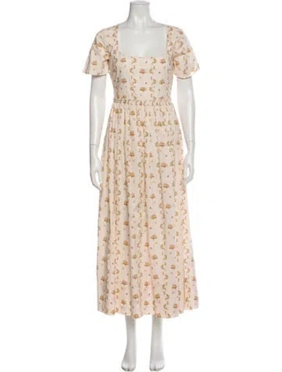 Pre-owned Brock Collection Floral Print Long Dress In Multi