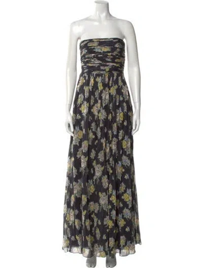 Pre-owned Brock Collection Floral Print Long Dress In Multi