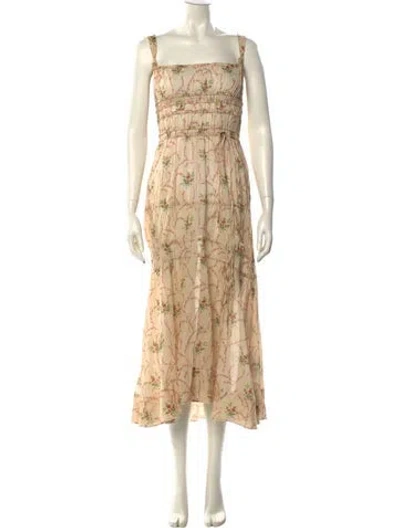 Pre-owned Brock Collection Floral Print Long Dress In Multi