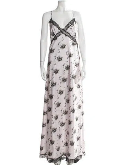 Pre-owned Brock Collection Floral Print Long Dress W/ Tags In Multi