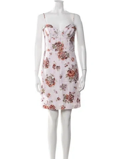 Pre-owned Brock Collection Floral Print Mini Dress In Pink