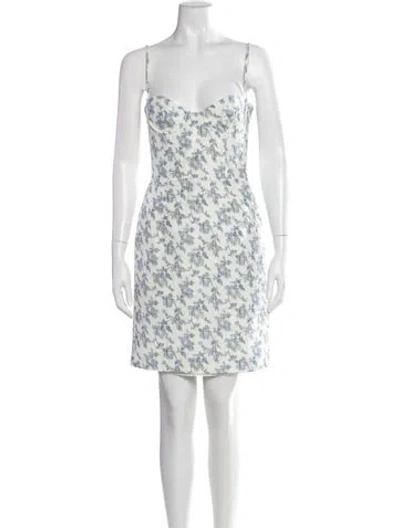 Pre-owned Brock Collection Floral Print Mini Dress W/ Tags In White