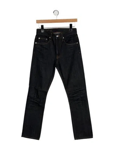 Pre-owned Brock Collection High-rise Straight Leg Jeans In Black