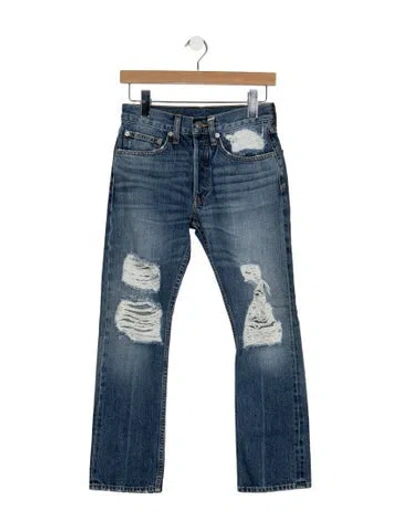 Pre-owned Brock Collection High-rise Straight Leg Jeans In Blue