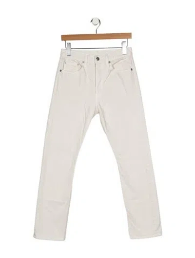 Pre-owned Brock Collection High-rise Straight Leg Jeans In White