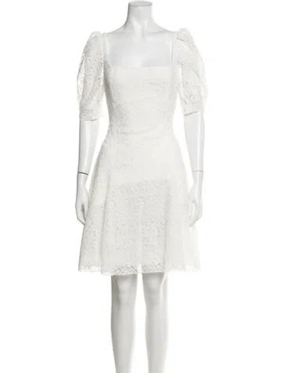 Pre-owned Brock Collection Lace Pattern Mini Dress In Neutrals
