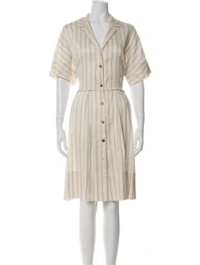 Pre-owned Brock Collection Linen Knee-length Dress In Green