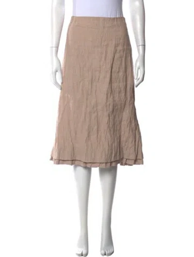 Pre-owned Brock Collection Linen Knee-length Skirt In Neutral