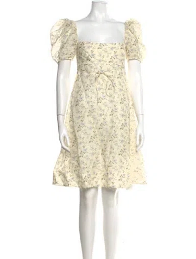 Pre-owned Brock Collection Linen Mini Dress In Multi