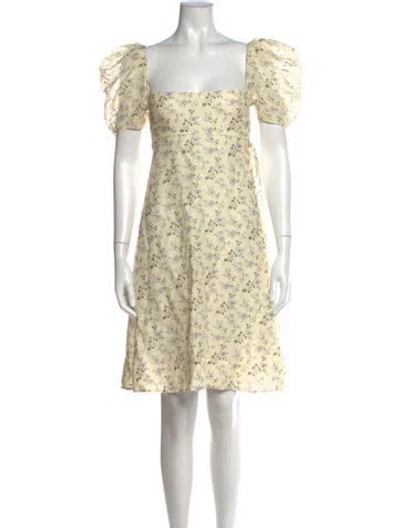 Pre-owned Brock Collection Linen Mini Dress In Multi
